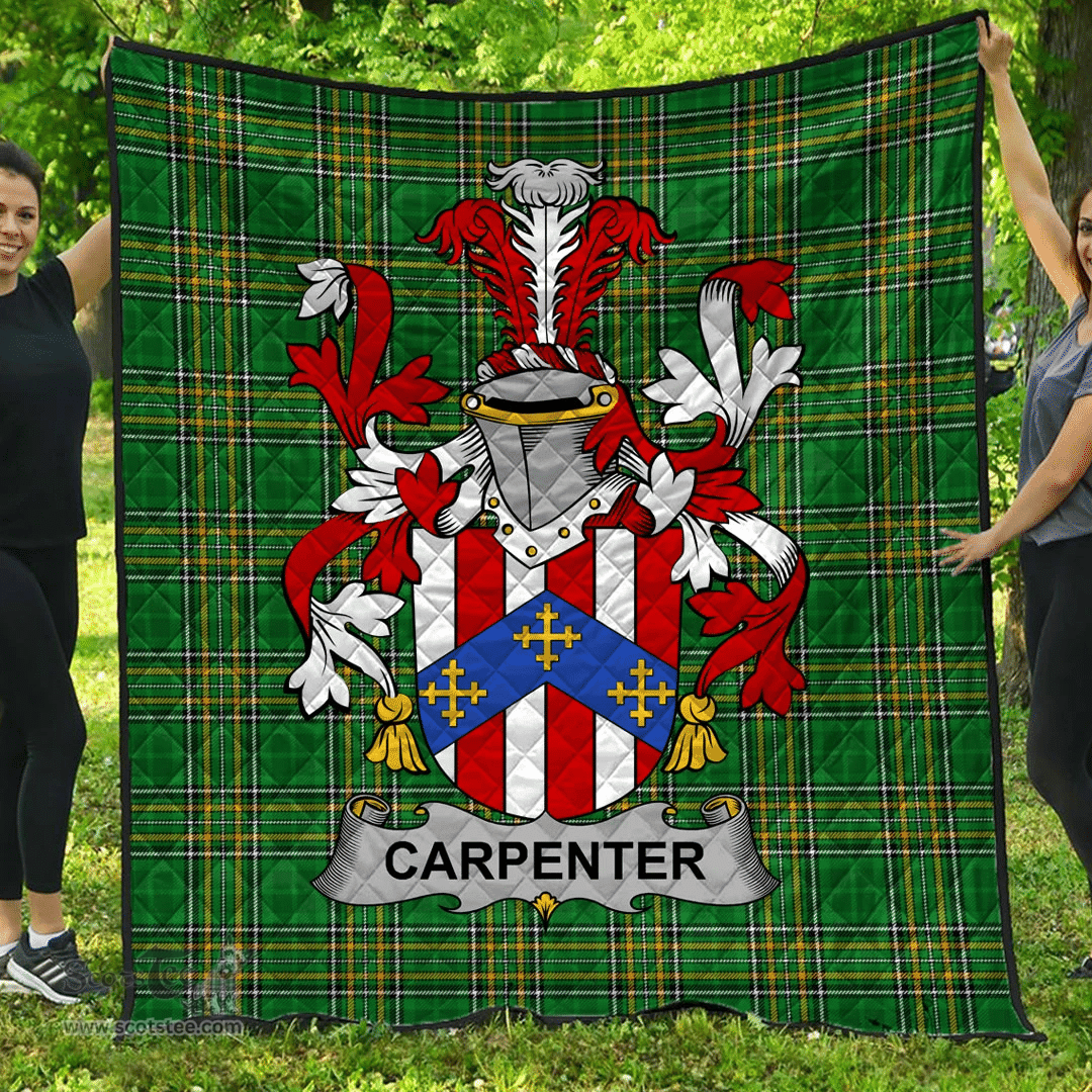 Scottish Carpenter Irish Coat of Arms Family Crest Quilt Irish National Tartan Irish County Quilts