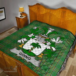 Scottish Going Irish Coat of Arms Family Crest Quilt Irish National Tartan Irish County Quilts