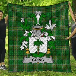 Scottish Going Irish Coat of Arms Family Crest Quilt Irish National Tartan Irish County Quilts