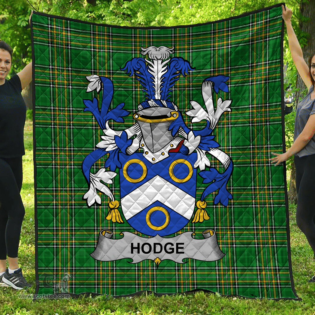 Scottish Hodge Irish Coat of Arms Family Crest Quilt Irish National Tartan Irish County Quilts