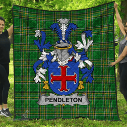 Scottish Pendleton Irish Coat of Arms Family Crest Quilt Irish National Tartan Irish County Quilts