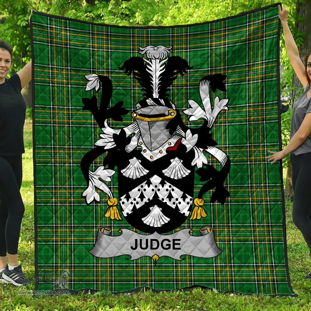 Scottish Judge Irish Coat of Arms Family Crest Quilt Irish National Tartan Irish County Quilts