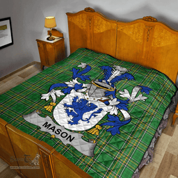 Scottish Mason Irish Coat of Arms Family Crest Quilt Irish National Tartan Irish County Quilts