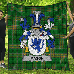 Scottish Mason Irish Coat of Arms Family Crest Quilt Irish National Tartan Irish County Quilts