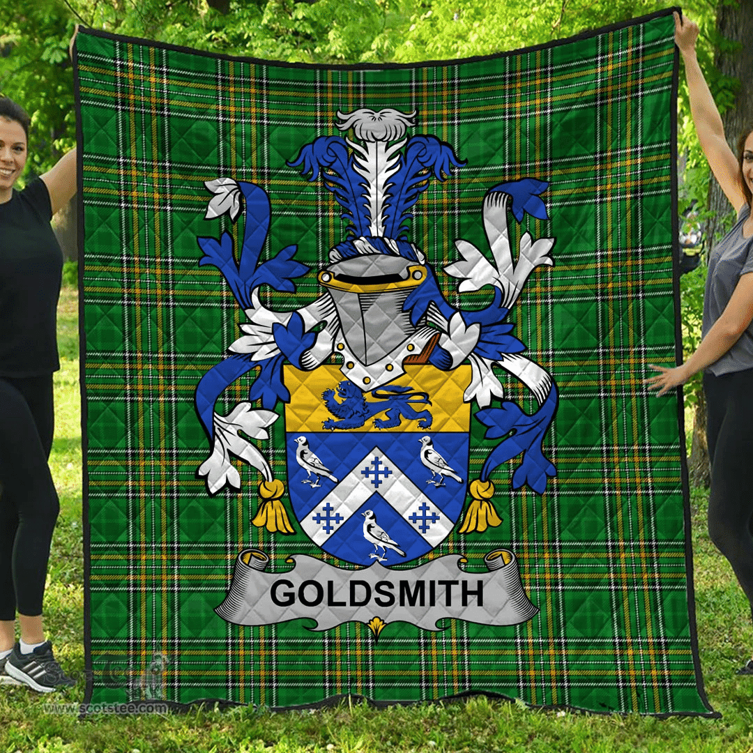 Scottish Goldsmith Irish Coat of Arms Family Crest Quilt Irish National Tartan Irish County Quilts