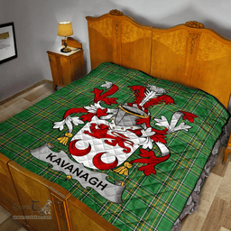 Scottish Kavanagh Or Cavanagh Irish Coat of Arms Family Crest Quilt Irish National Tartan Irish County Quilts