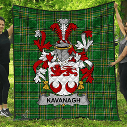 Scottish Kavanagh Or Cavanagh Irish Coat of Arms Family Crest Quilt Irish National Tartan Irish County Quilts