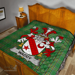 Scottish Waddy Irish Coat of Arms Family Crest Quilt Irish National Tartan Irish County Quilts