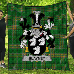 Scottish Blayney Irish Coat of Arms Family Crest Quilt Irish National Tartan Irish County Quilts