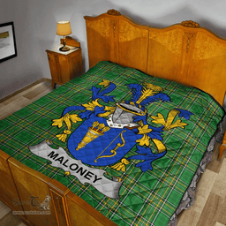 Scottish Maloney Or O'Molony Irish Coat of Arms Family Crest Quilt Irish National Tartan Irish County Quilts