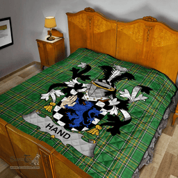 Scottish Hand Or Mcclave Irish Coat of Arms Family Crest Quilt Irish National Tartan Irish County Quilts