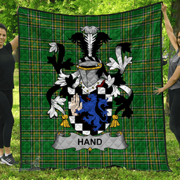 Scottish Hand Or Mcclave Irish Coat of Arms Family Crest Quilt Irish National Tartan Irish County Quilts