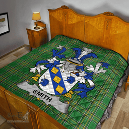 Scottish Smith Or Smyth Irish Coat of Arms Family Crest Quilt Irish National Tartan Irish County Quilts