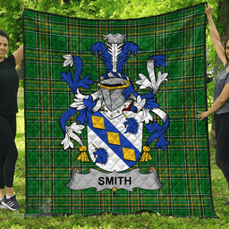 Scottish Smith Or Smyth Irish Coat of Arms Family Crest Quilt Irish National Tartan Irish County Quilts