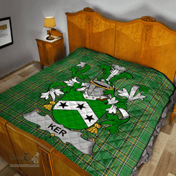 Scottish Ker Irish Coat of Arms Family Crest Quilt Irish National Tartan Irish County Quilts
