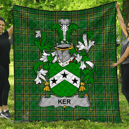 Scottish Ker Irish Coat of Arms Family Crest Quilt Irish National Tartan Irish County Quilts