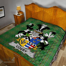 Scottish Cosby (Lord Sydney) Irish Coat of Arms Family Crest Quilt Irish National Tartan Irish County Quilts
