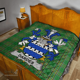 Scottish Dardes Or Dardis Irish Coat of Arms Family Crest Quilt Irish National Tartan Irish County Quilts