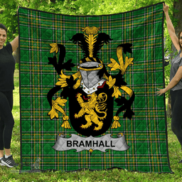 Scottish Bramhall Irish Coat of Arms Family Crest Quilt Irish National Tartan Irish County Quilts