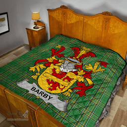 Scottish Barby Irish Coat of Arms Family Crest Quilt Irish National Tartan Irish County Quilts