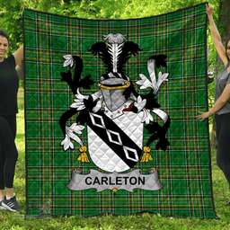 Scottish Carleton Irish Coat of Arms Family Crest Quilt Irish National Tartan Irish County Quilts