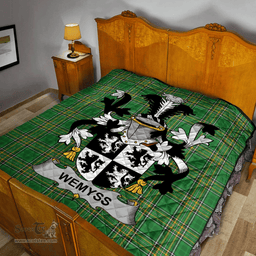 Scottish Wemyss Irish Coat of Arms Family Crest Quilt Irish National Tartan Irish County Quilts