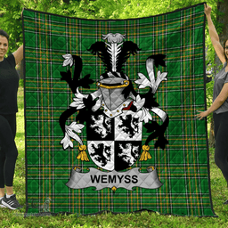 Scottish Wemyss Irish Coat of Arms Family Crest Quilt Irish National Tartan Irish County Quilts