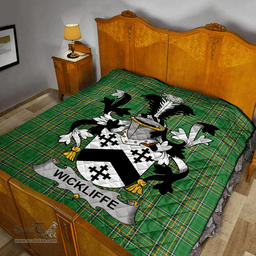Scottish Wickliffe Irish Coat of Arms Family Crest Quilt Irish National Tartan Irish County Quilts