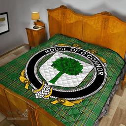 Scottish House Of O'Connor (Don) Irish Coat of Arms Family Crest Quilt Irish National Tartan Irish County Quilts