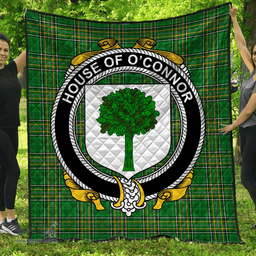 Scottish House Of O'Connor (Don) Irish Coat of Arms Family Crest Quilt Irish National Tartan Irish County Quilts