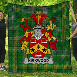 Scottish Kirkwood Irish Coat of Arms Family Crest Quilt Irish National Tartan Irish County Quilts