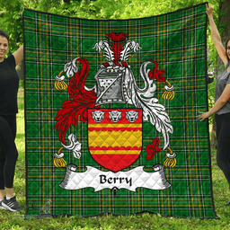 Scottish Berry Irish Coat of Arms Family Crest Quilt Irish National Tartan Irish County Quilts