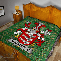 Scottish Armstrong Irish Coat of Arms Family Crest Quilt Irish National Tartan Irish County Quilts