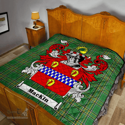 Scottish Mackin Irish Coat of Arms Family Crest Quilt Irish National Tartan Irish County Quilts