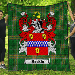 Scottish Mackin Irish Coat of Arms Family Crest Quilt Irish National Tartan Irish County Quilts