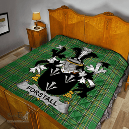 Scottish Forstall Irish Coat of Arms Family Crest Quilt Irish National Tartan Irish County Quilts