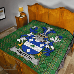 Scottish Griffith Irish Coat of Arms Family Crest Quilt Irish National Tartan Irish County Quilts