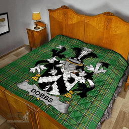Scottish Dobbs Irish Coat of Arms Family Crest Quilt Irish National Tartan Irish County Quilts