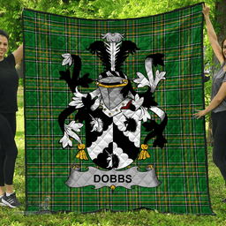 Scottish Dobbs Irish Coat of Arms Family Crest Quilt Irish National Tartan Irish County Quilts