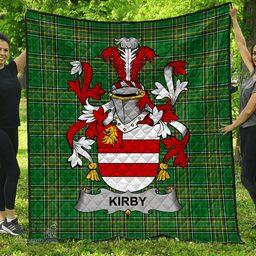 Scottish Kirby Or O'Kirby Irish Coat of Arms Family Crest Quilt Irish National Tartan Irish County Quilts