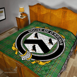 Scottish House Of O'Kirwan Irish Coat of Arms Family Crest Quilt Irish National Tartan Irish County Quilts
