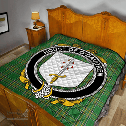 Scottish House Of O'Davoren Irish Coat of Arms Family Crest Quilt Irish National Tartan Irish County Quilts