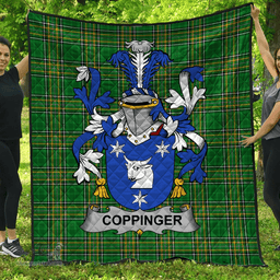 Scottish Coppinger Irish Coat of Arms Family Crest Quilt Irish National Tartan Irish County Quilts