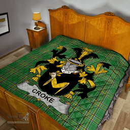 Scottish Croke Irish Coat of Arms Family Crest Quilt Irish National Tartan Irish County Quilts