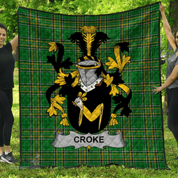 Scottish Croke Irish Coat of Arms Family Crest Quilt Irish National Tartan Irish County Quilts
