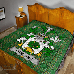 Scottish Furlong Irish Coat of Arms Family Crest Quilt Irish National Tartan Irish County Quilts
