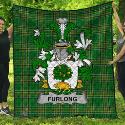 Scottish Furlong Irish Coat of Arms Family Crest Quilt Irish National Tartan Irish County Quilts