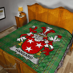 Scottish Hansard Irish Coat of Arms Family Crest Quilt Irish National Tartan Irish County Quilts