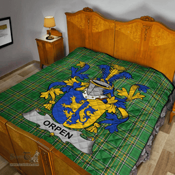 Scottish Orpen Irish Coat of Arms Family Crest Quilt Irish National Tartan Irish County Quilts