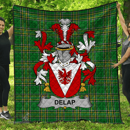 Scottish Delap Irish Coat of Arms Family Crest Quilt Irish National Tartan Irish County Quilts